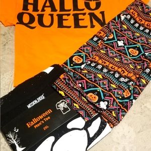 Couple Halloween Bundle! Ladies tshirt & leggings & Men's tshirt
